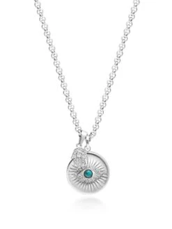Nialaya Men's Silver Evil Eye And Hamsa Hand Necklace