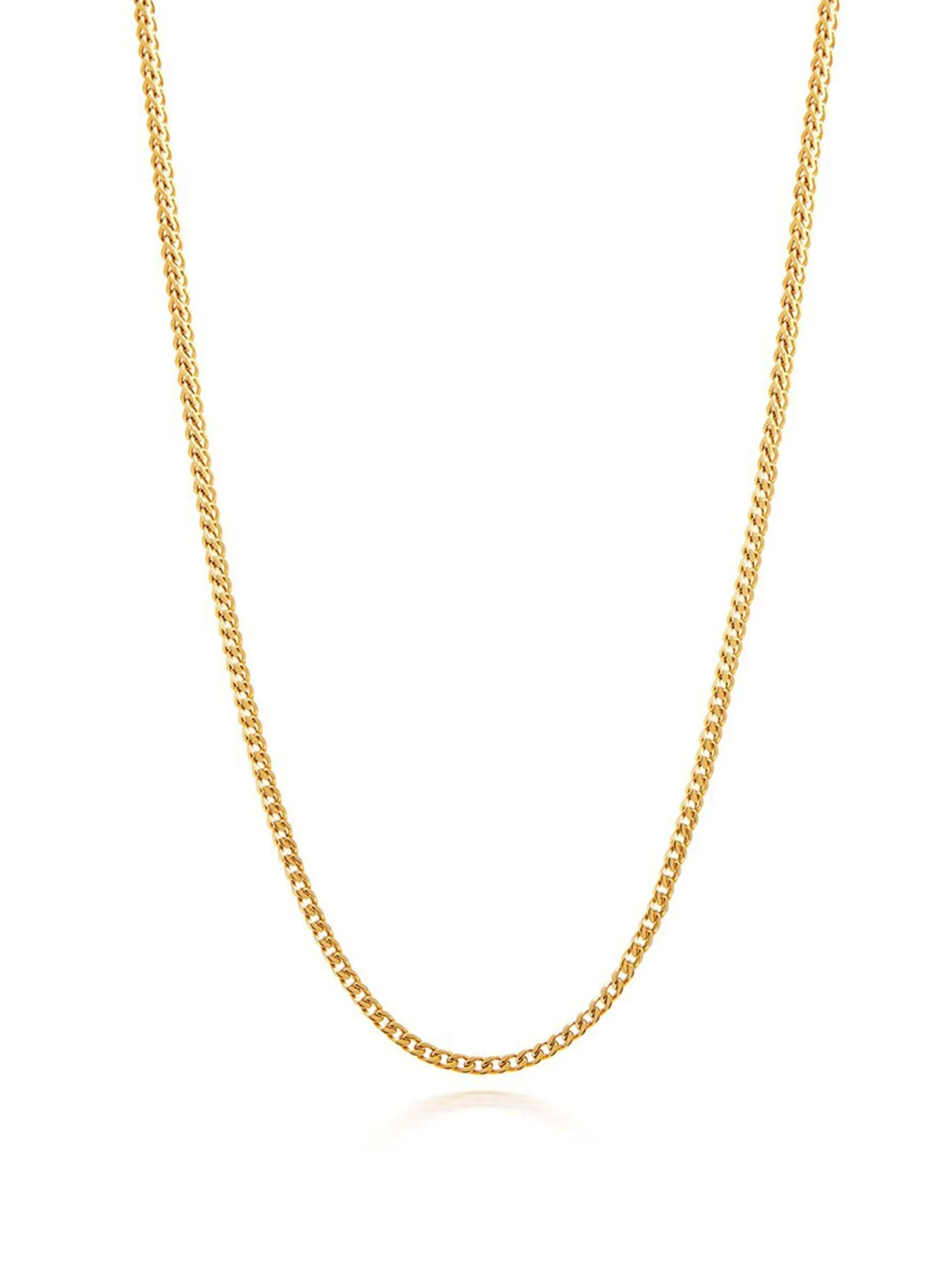 Nialaya Men's Squared Gold Chain 1 Nialaya Men's Squared Gold Chain