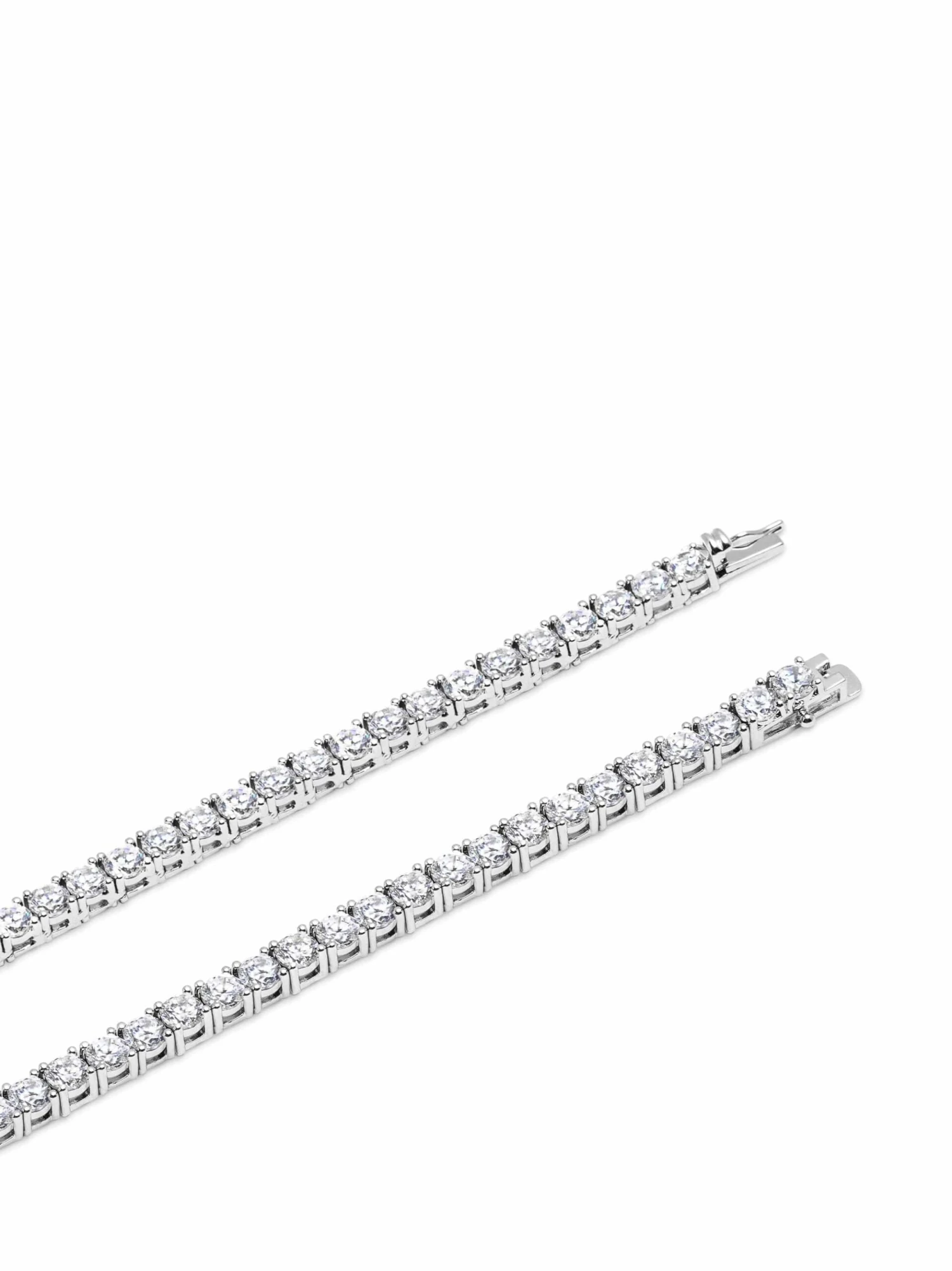 Nialaya Tennis Necklace In Silver 4 Nialaya Tennis Necklace In Silver - Image 4