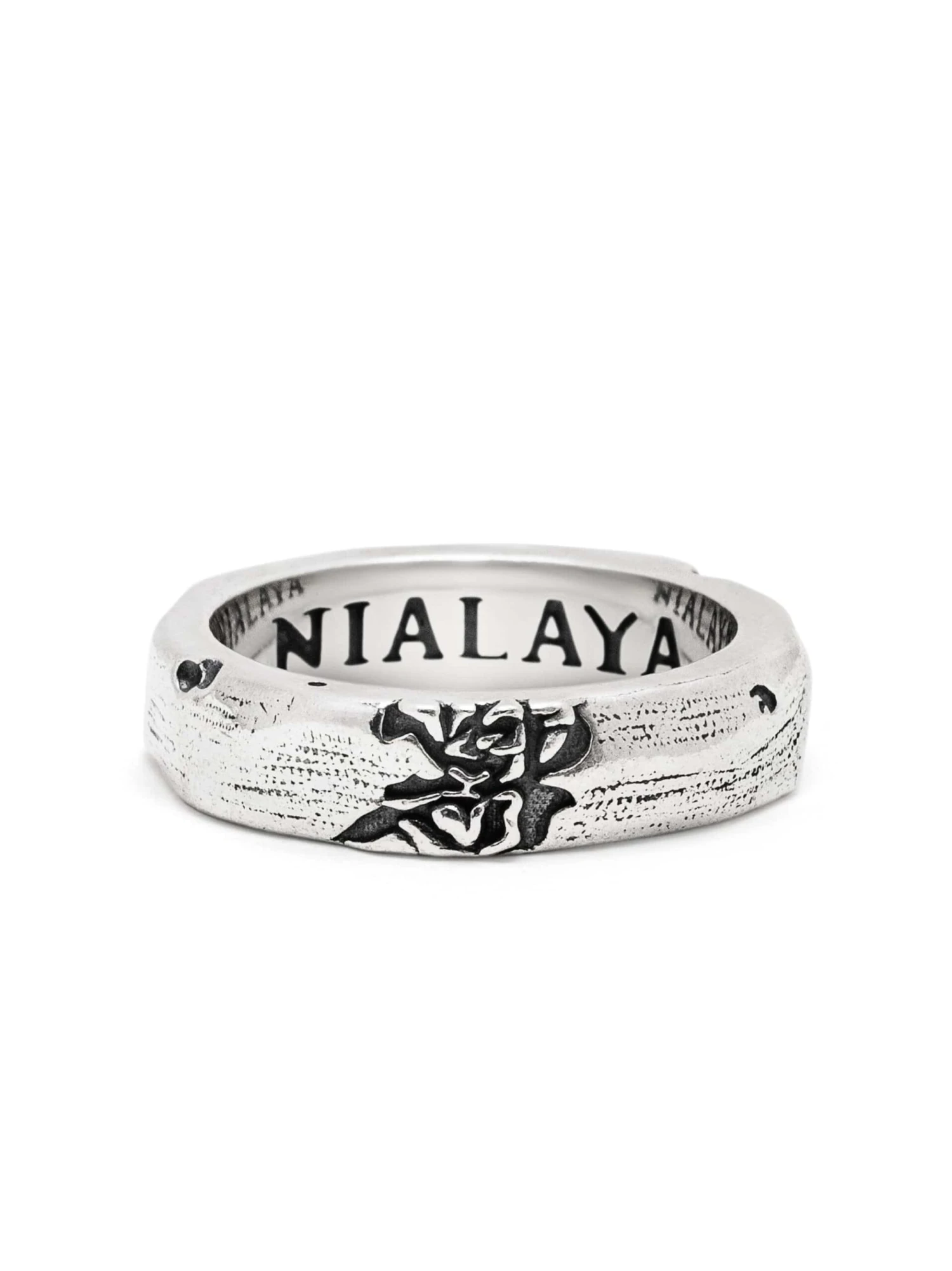 Nialaya Carved Vintage Sterling Silver Ring 1 Nialaya Carved Vintage Sterling Silver Ring