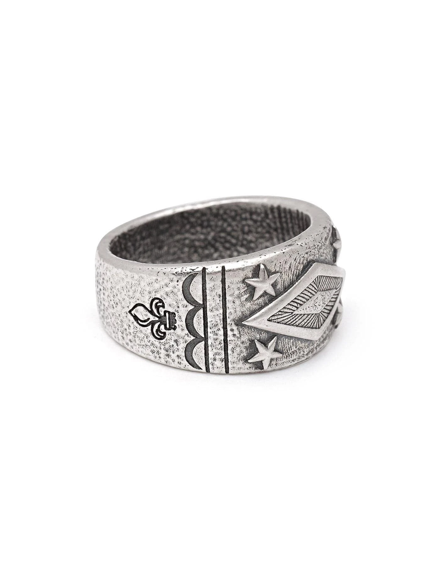 Nialaya Engraved Vintage Sterling Silver Ring 4 Nialaya Engraved Vintage Sterling Silver Ring - Image 4