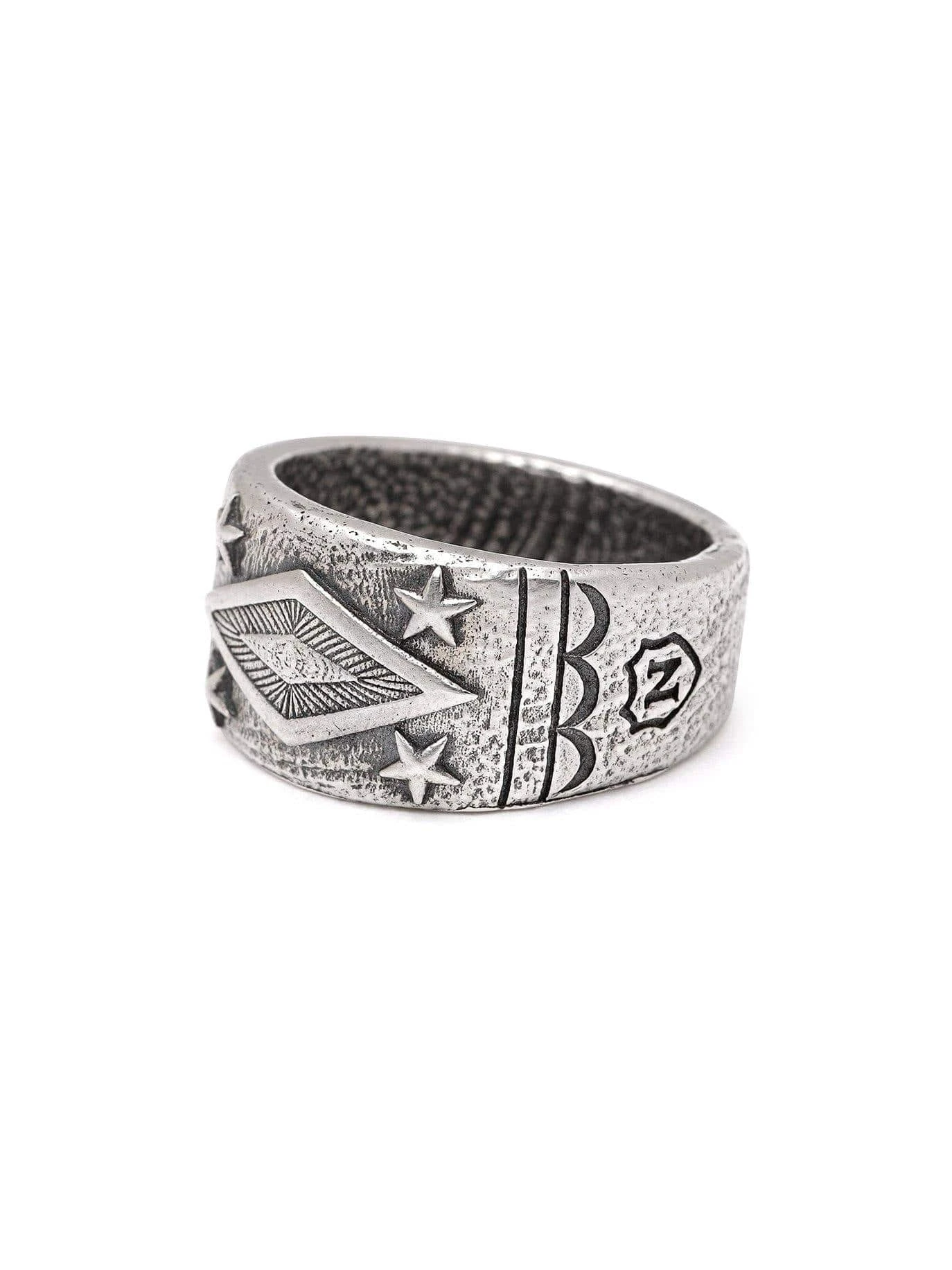 Nialaya Engraved Vintage Sterling Silver Ring 3 Nialaya Engraved Vintage Sterling Silver Ring - Image 3