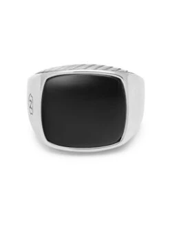 Nialaya Gentleman's Silver Signet Ring With Black Onyx -Nialaya Jewelry Store nialaya men s ring gentlemen s silver signet ring with black onyx gentlemen s silver signet ring with black onyx 30908791652424