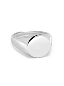 Nialaya Men's Circular Sterling Silver Signet Ring -Nialaya Jewelry Store nialaya men s ring men s circular sterling silver signet ring 30539022663752