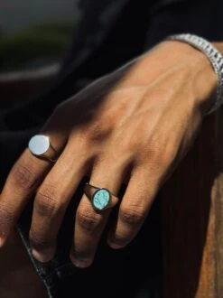 Nialaya Men's Circular Sterling Silver Signet Ring -Nialaya Jewelry Store nialaya men s ring men s circular sterling silver signet ring 30552110628936