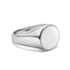 Nialaya Men's Circular Sterling Silver Signet Ring