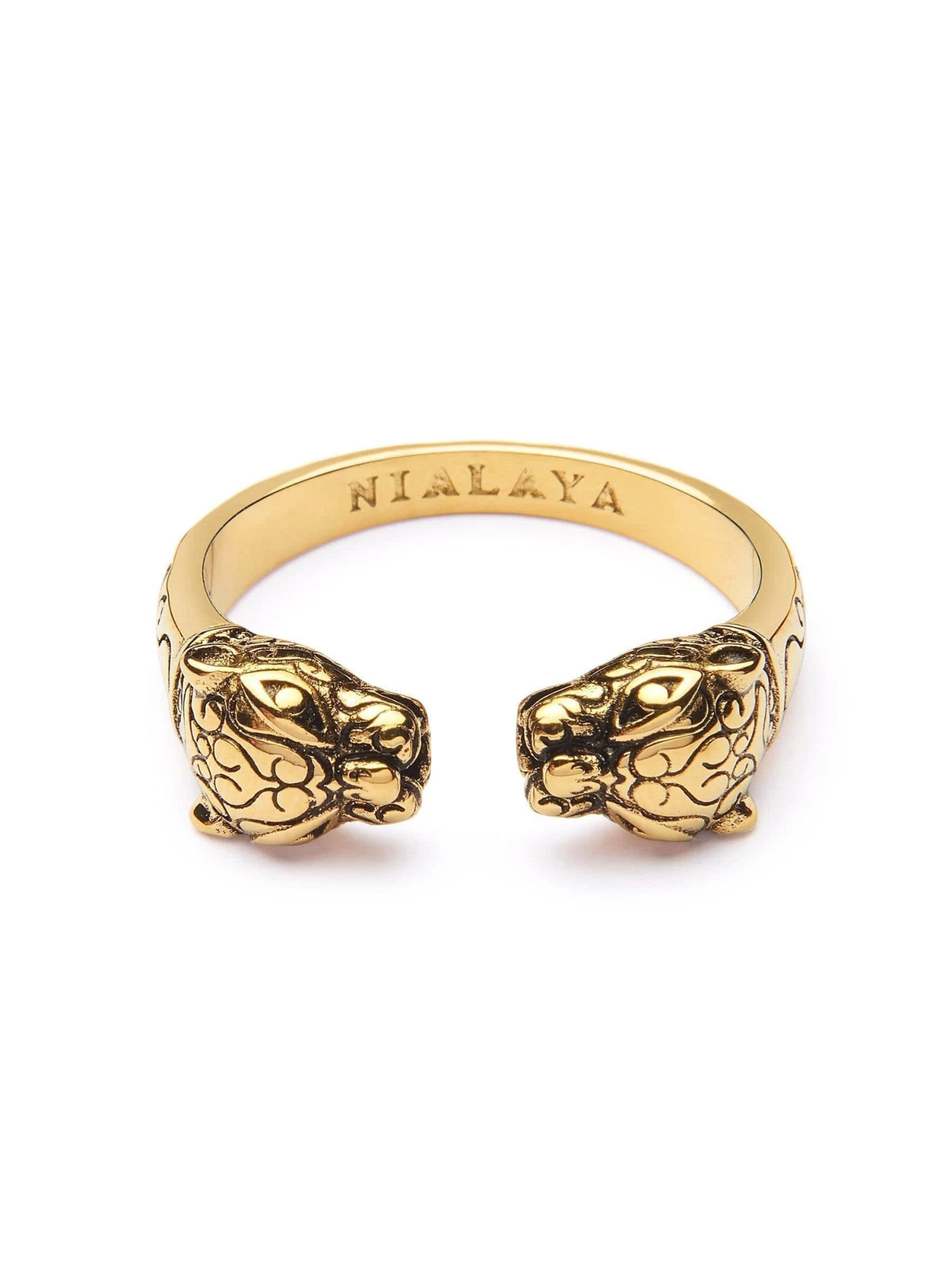 Nialaya Men's Gold Panther Ring 3 Nialaya Men's Gold Panther Ring - Image 3