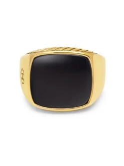 Nialaya Gentleman's Gold Signet Ring With Black Onyx 9 Nialaya Gentleman's Gold Signet Ring With Black Onyx -Nialaya Jewelry Store nialaya men s ring men s gold signet ring with black onyx 30740280770632