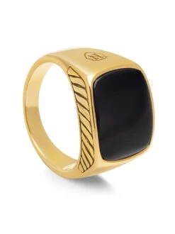 Nialaya Gentleman's Gold Signet Ring With Black Onyx 7 Nialaya Gentleman's Gold Signet Ring With Black Onyx -Nialaya Jewelry Store nialaya men s ring men s gold signet ring with black onyx 30740753547336