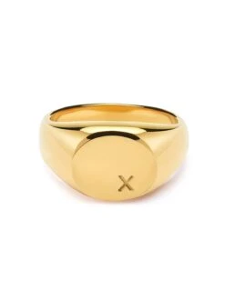Nialaya Men's Limited Edition X Engraved Ring