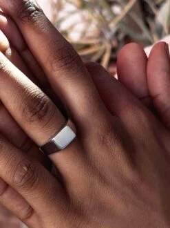 Nialaya Men's Rectangle Sterling Silver Signet Ring -Nialaya Jewelry Store nialaya men s ring men s rectangle sterling silver signet ring 30552217747528