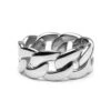 Nialaya Men's Silver Chain Ring