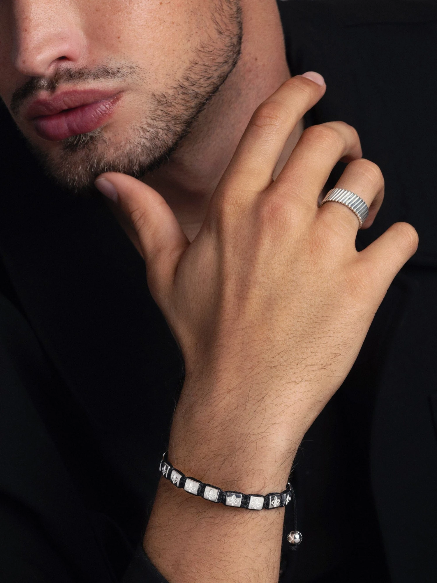 Nialaya Men's Sterling Silver Band Ring 2 Nialaya Men's Sterling Silver Band Ring - Image 2