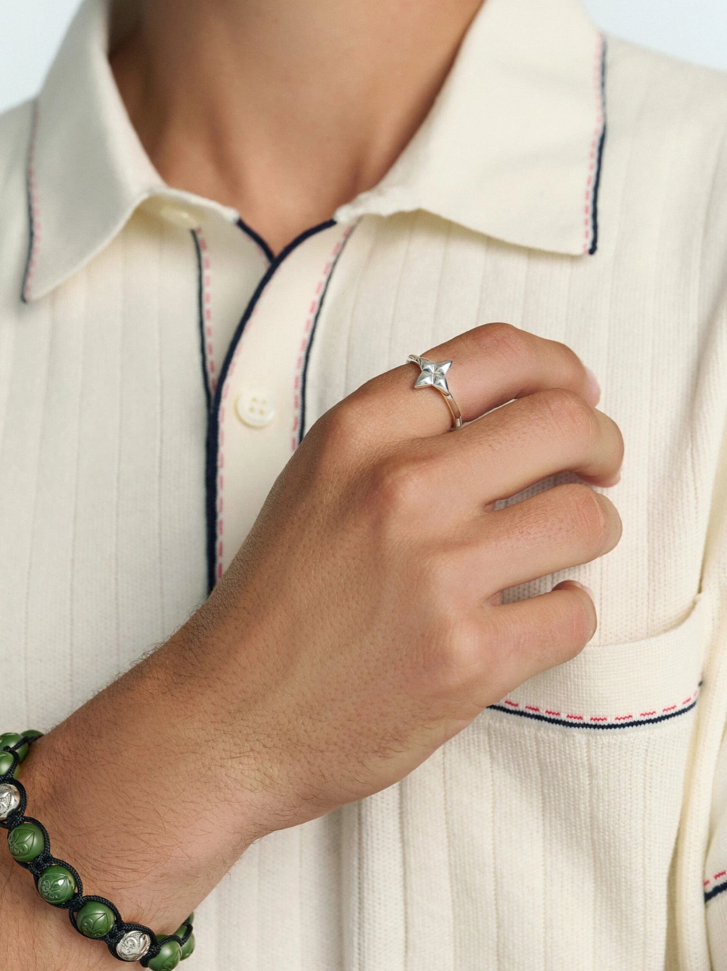 Nialaya Star Sterling Silver Ring 2 Nialaya Star Sterling Silver Ring - Image 2