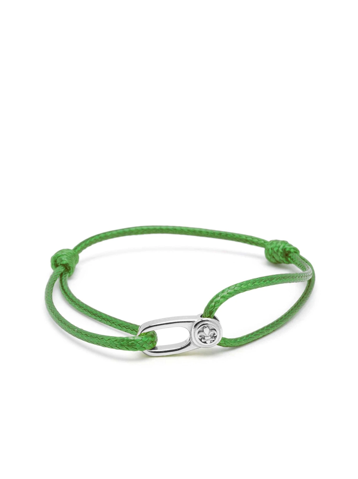 Nialaya Green String Bracelet With Silver Hook 1 Nialaya Green String Bracelet With Silver Hook