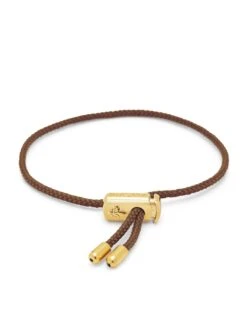 Nialaya Men's Brown String Bracelet With Adjustable Gold Lock -Nialaya Jewelry Store nialaya men s string bracelet men s brown string bracelet with adjustable gold lock men s brown string bracelet with adjustable gold lock mst 083 30857086861384