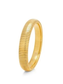 Nialaya 12mm Women's Gold Stretch Bangle