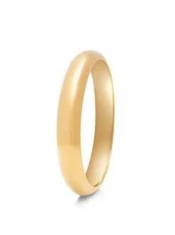 Nialaya Classic 12mm Round Bangle In Gold