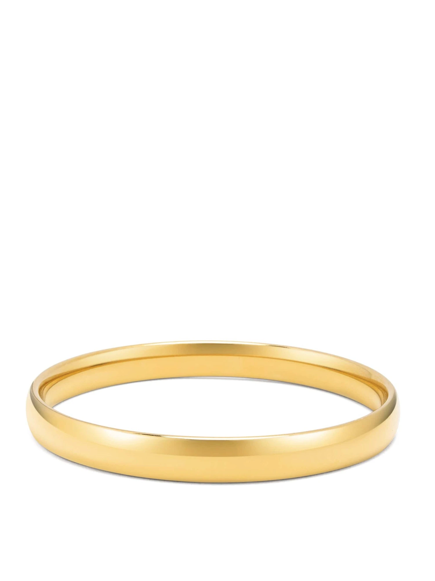 Nialaya Classic 8mm Round Bangle In Gold 3 Nialaya Classic 8mm Round Bangle In Gold - Image 3