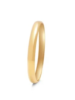 Nialaya Classic 8mm Round Bangle In Gold