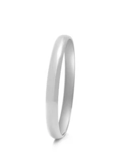 Nialaya Classic 8mm Round Bangle In Silver