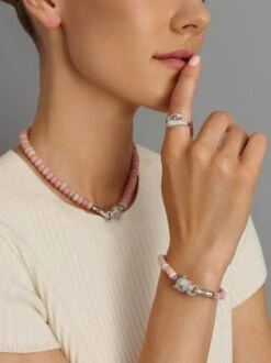 Front Page 43 Front Page -Nialaya Jewelry Store nialaya women s beaded bracelet pink opal bracelet with panther head in silver pink opal bracelet with panther head in silver 1171082618