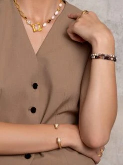 Nialaya Women's Beaded Bracelet With Botswana Agate -Nialaya Jewelry Store nialaya women s beaded bracelet women s beaded bracelet with botswana agate 29987973169224