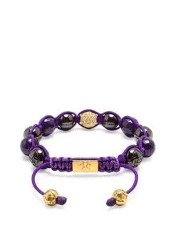 Nialaya Women's Beaded Bracelet With Faceted Amethyst, Burgundy Ceramic And Gold CZ -Nialaya Jewelry Store nialaya women s beaded bracelet women s beaded bracelet with faceted amethyst burgundy ceramic and gold cz women s beaded bracelet with faceted amethyst burgundy ceramic and gold cz 1160763802