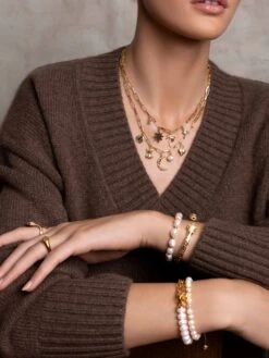 Nialaya Women's Beaded Bracelet With Pearl And Gold 9 Nialaya Women's Beaded Bracelet With Pearl And Gold -Nialaya Jewelry Store nialaya women s beaded bracelet women s beaded bracelet with pearl and gold 29987979296840