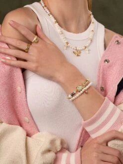 Nialaya Wristband With White Pearls And Red Evil Eye Charm 10 Nialaya Wristband With White Pearls And Red Evil Eye Charm -Nialaya Jewelry Store nialaya women s beaded bracelet wristband with white pearls and red evil eye charm 30506157441096