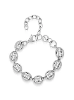 Nialaya Silver Mariner Link Bracelet