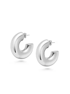 Nialaya Chunky Tube Hoop Earrings