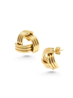 Nialaya Knot Earrings In Gold