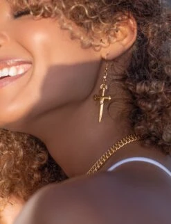 Nialaya Skyfall Sword Earrings In Gold -Nialaya Jewelry Store nialaya women s earrings skyfall small sword earrings in gold one size fits all gold wear 009 30376891580488