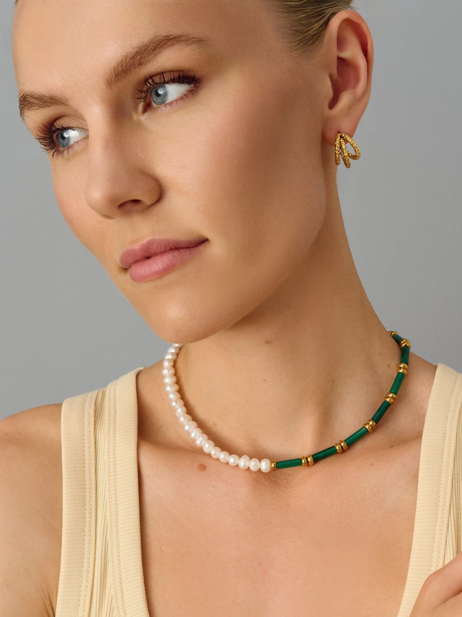 Nialaya Triple Hoop Earrings 2 Nialaya Triple Hoop Earrings - Image 2