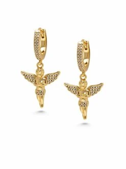 Nialaya Women's Golden Angel Earrings