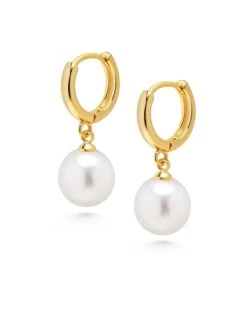 Nialaya Women's Pearl Drop Earrings