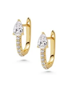 Nialaya Women's Gold CZ Hoops