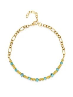 Nialaya Chain Choker With Turquoise