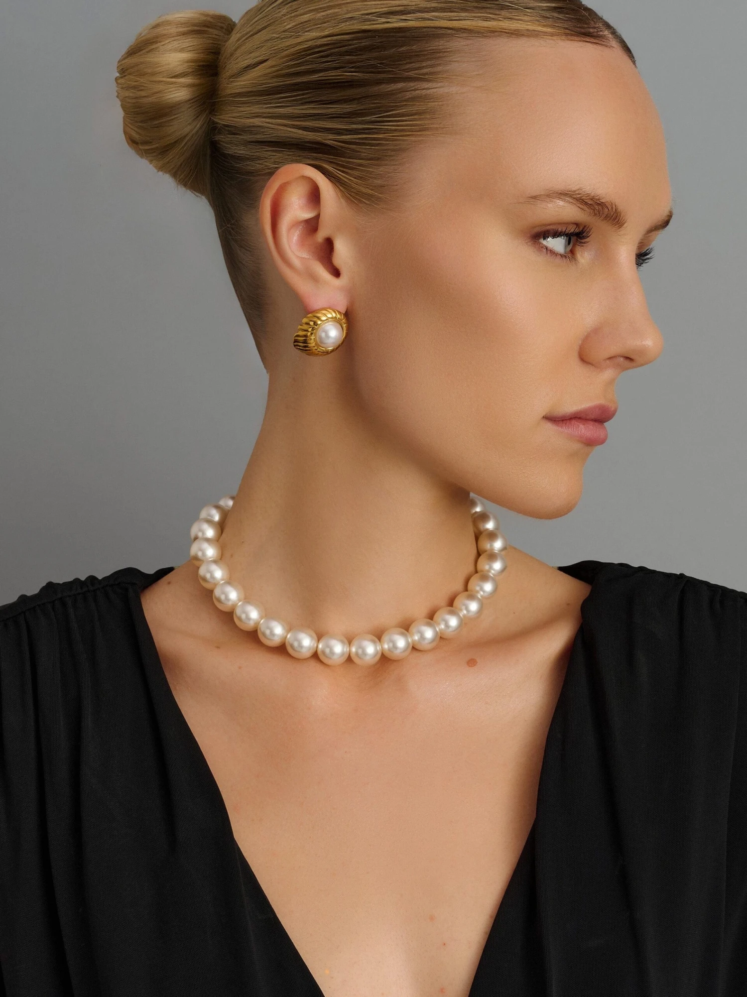Nialaya Chunky Pearl Choker 2 Nialaya Chunky Pearl Choker - Image 2