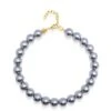 Nialaya Chunky Pearl Choker With Silver Finish