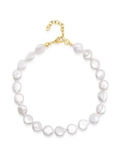 Nialaya Como Flat Pearl Choker