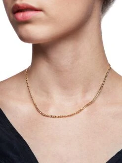 Nialaya Gold Figaro Chain Choker 9 Nialaya Gold Figaro Chain Choker -Nialaya Jewelry Store nialaya women s necklace gold figaro chain choker 16 inches wneck 080 30445268893768