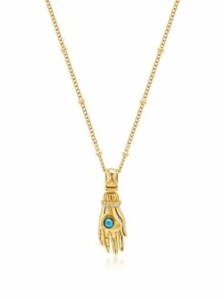 Nialaya Gold Guardian Hand Pendant Necklace