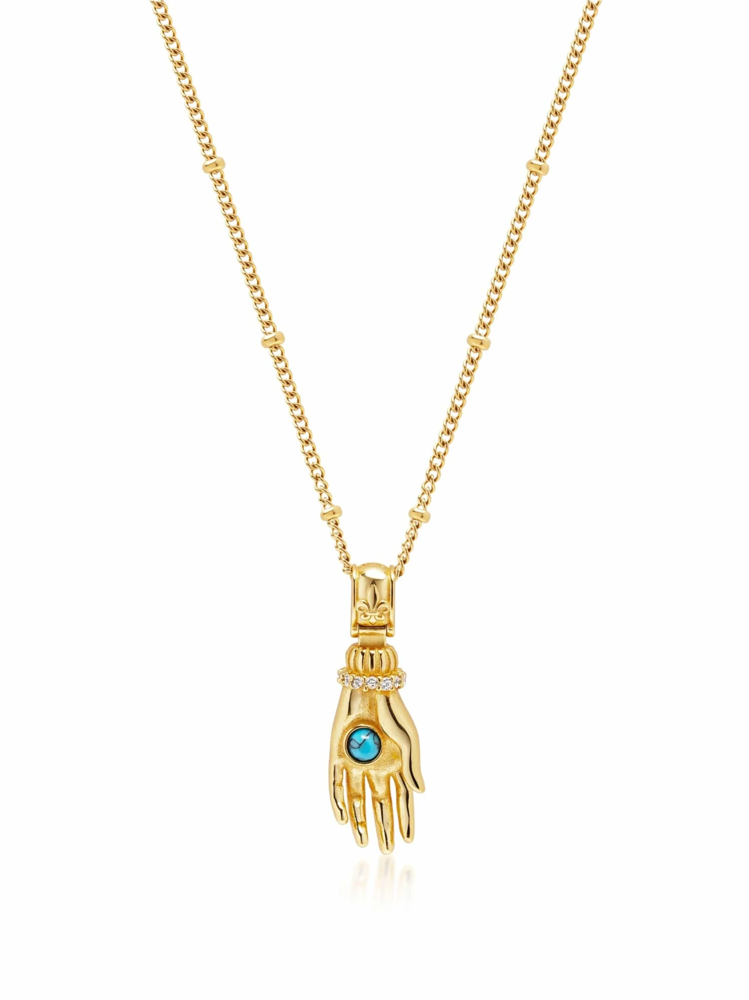 Nialaya Gold Guardian Hand Pendant Necklace 1 Nialaya Gold Guardian Hand Pendant Necklace