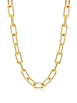 Nialaya Gold Paperclip Chain