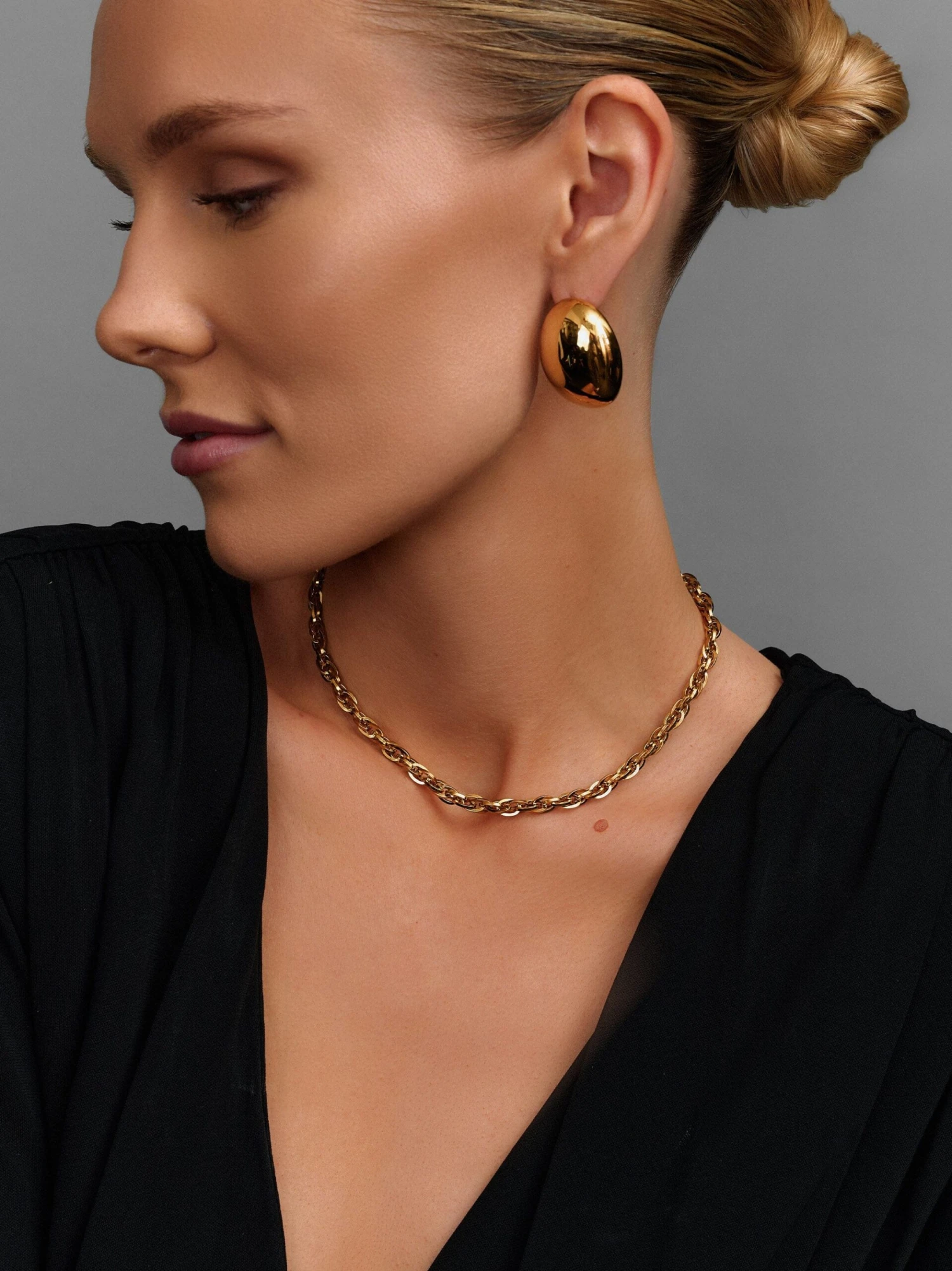 Nialaya Gold Rope Chain Choker 2 Nialaya Gold Rope Chain Choker - Image 2