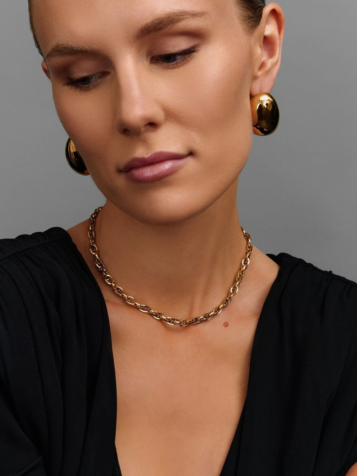 Nialaya Gold Rope Chain Choker 3 Nialaya Gold Rope Chain Choker - Image 3