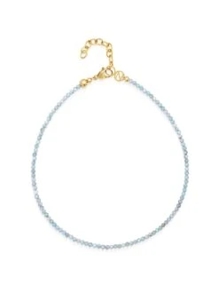 Nialaya Larimar Faceted Choker