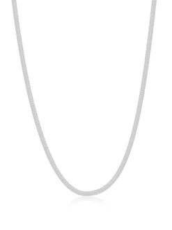 Nialaya Snake Chain Necklace In Silver